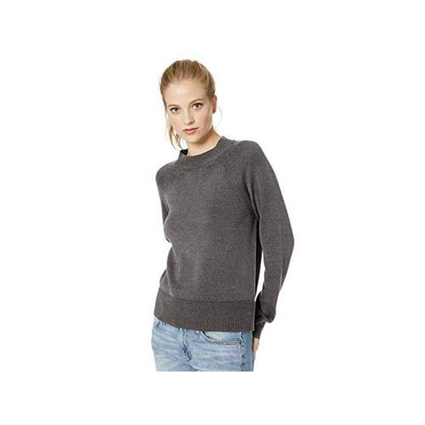 Daily Ritual Womens 100/% Cotton Mock-Neck Sweater